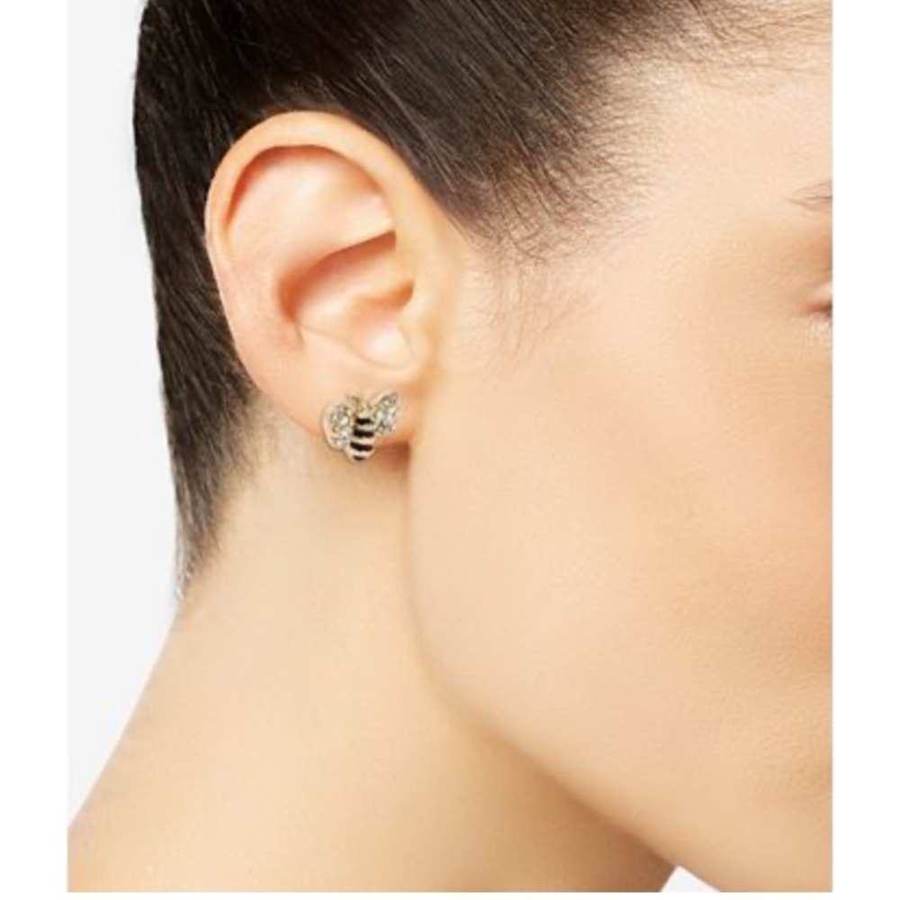 Betsey Johnson 🐝 bee Gold earrings NWT - Picture 3 of 4